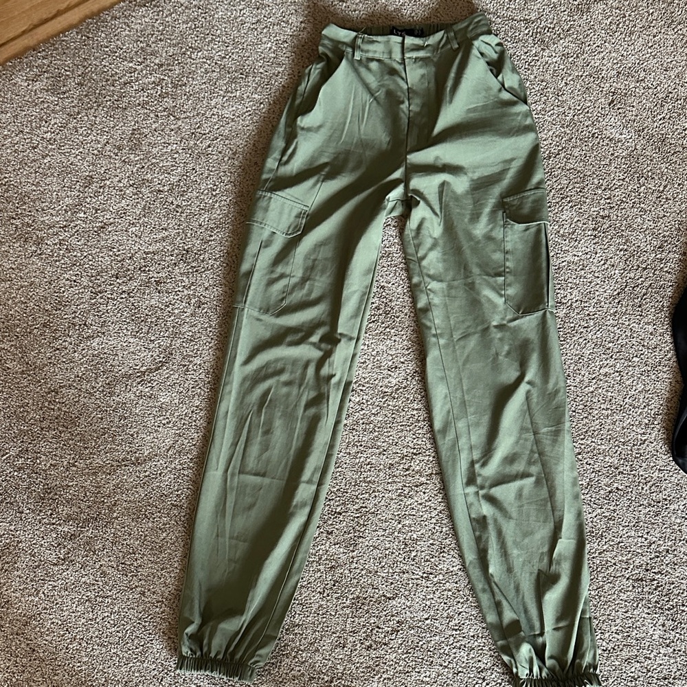 long tall sally Olive Green Utility cargo Jogger Pants